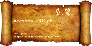 Vecsera Márk névjegykártya